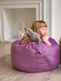Детское мягкое бескаркасное кресло мешок, фиолетовый 4