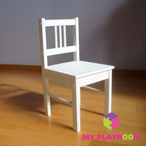 Детский деревянный стульчик, белый 3