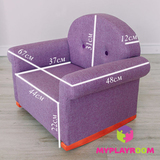 Детское мягкое кресло качалка (мини-диванчик), фиолетовое 9