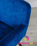 Детское мягкое кресло в стиле 60-х, глубокий синий 4