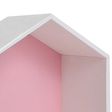 Полочка-домик для книг и игрушек, розовая 3