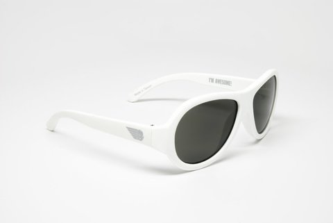 Детские солнцезащитные очки Babiators Aviator "Шаловливый белый", (0-2 года)