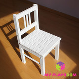 Детский деревянный стульчик, белый 1