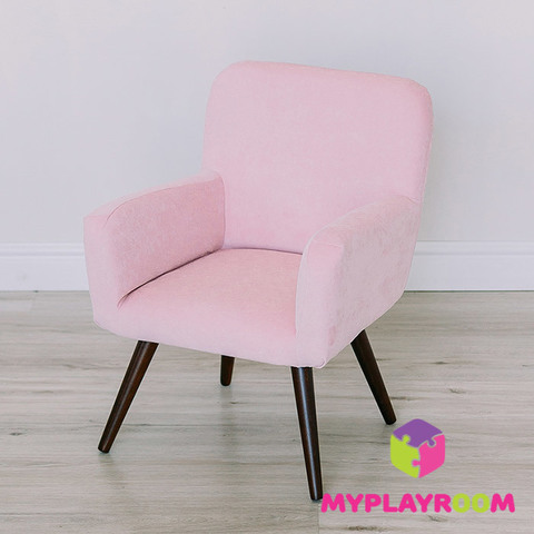 Детское мягкое кресло в стиле 60-х, розовое облачко