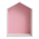 Полочка-домик для книг и игрушек, розовая 1