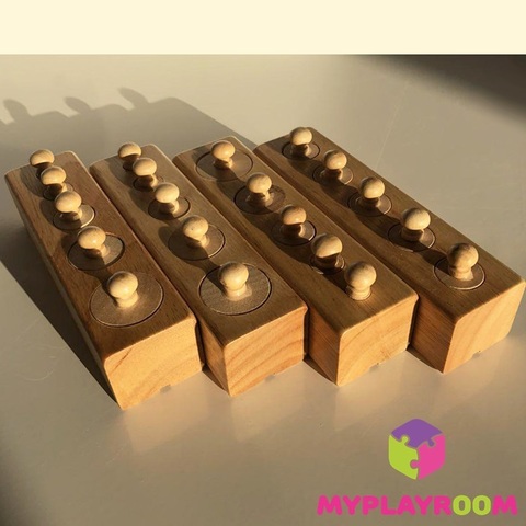 Блоки с цилиндрами для малышей (материал Монтессори) 5