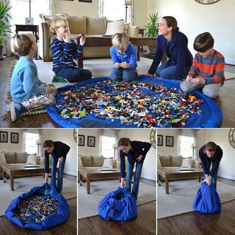 Большая сумка-коврик для LEGO и игрушек, 1.5 метра 7