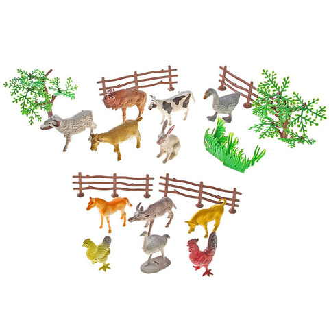 Игровой набор "Моя ферма", 12 фигурок + декор