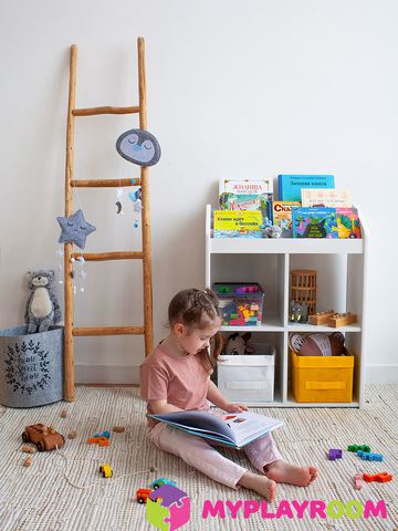 Детский стеллаж для игрушек и книг 4