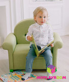 Детское мягкое кресло-качалка (мини-диванчик), зелёное 3