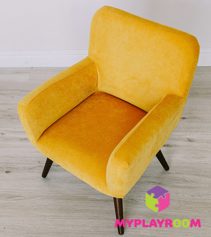 Детское мягкое кресло в стиле 60-х, медовый 3
