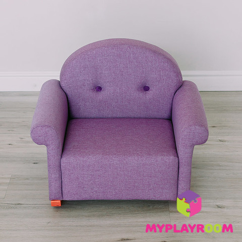 Детское мягкое кресло качалка (мини-диванчик), фиолетовое 4