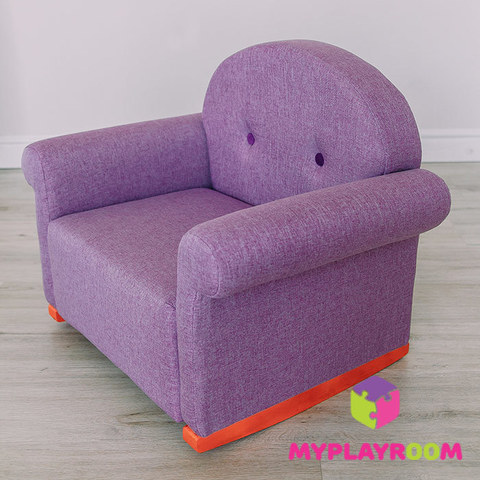 Детское мягкое кресло качалка (мини-диванчик), фиолетовое