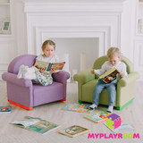 Детское мягкое кресло качалка (мини-диванчик), фиолетовое 7