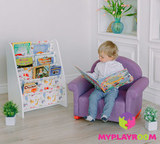 Детское мягкое кресло качалка (мини-диванчик), фиолетовое 5